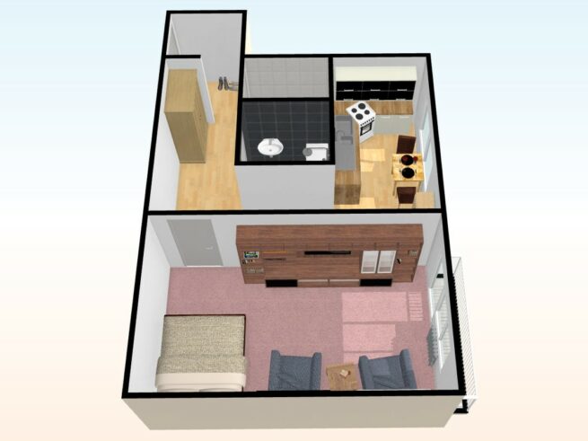 Prodej bytu 1+1 v Uničově, 39 m2, družstevní